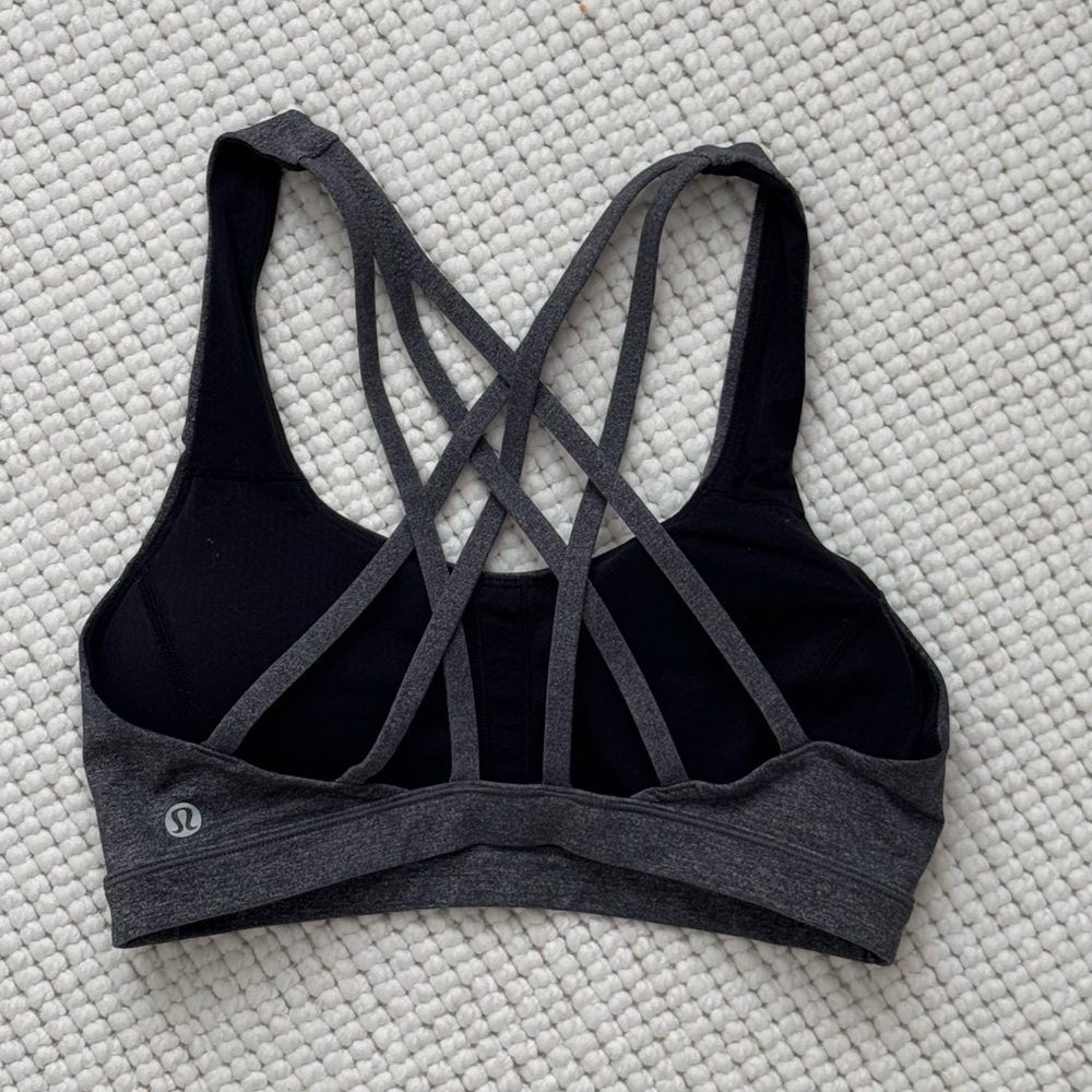Lululemon Free To Be Serene Bra Heathered Grey size 4